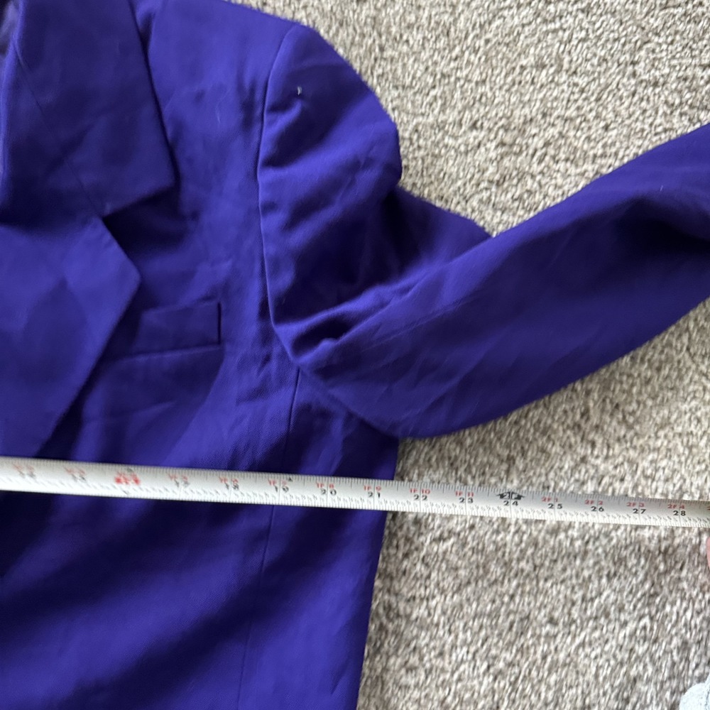 Liz Claiborne Blazer Jacket Womens L Purple Woven Lined Career Workwear Office - Picture 3 of 7